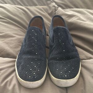 Jack Rogers Dark Blue Perforated Slip-Ons